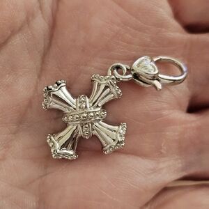 Judith Ripka Sterling Silver Maltese Cross Charm